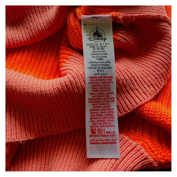 Disney Minnie Mouse Icon Cherries Color-Block Pink Sweater by Her Universe Small - Picture 6 of 6